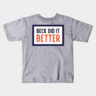 Basic Beck Did it Better Logo Kids T-Shirt